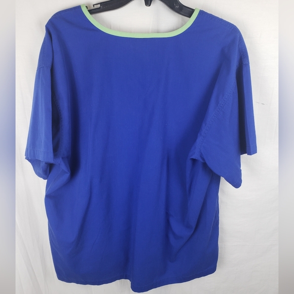 Melrose Blue and Lime Green Scrub Set Sz 2XL - Picture 5 of 9